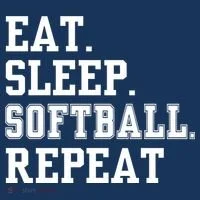 Eat Sleep Softball Repeat Kids Long Sleeve Shirt thumb 2