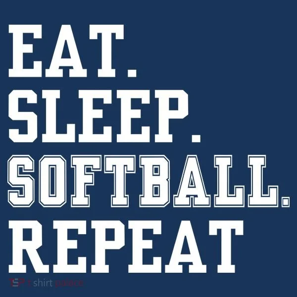 Eat Sleep Softball Repeat Kids Long Sleeve Shirt