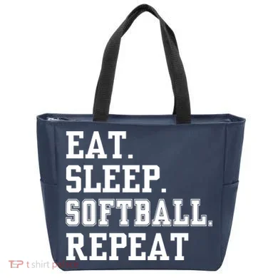 Eat Sleep Softball Repeat Tote Bag
