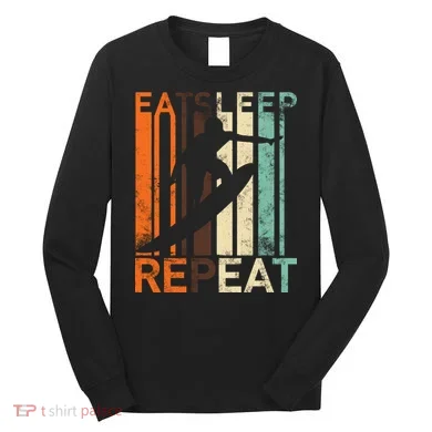 Eat Sleep Surf Repeat Long Sleeve Shirt
