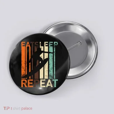 Eat Sleep Surf Repeat  Button