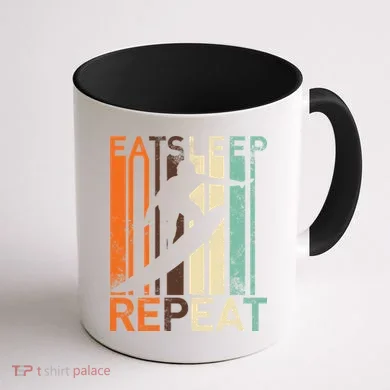 Eat Sleep Surf Repeat  Coffee Mug back