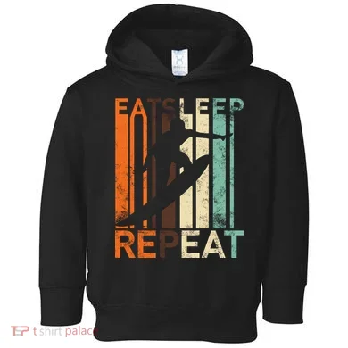 Eat Sleep Surf Repeat Toddler Hoodie