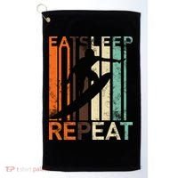 Eat Sleep Surf Repeat  Golf Towel thumb 0