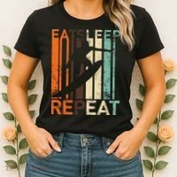 Eat Sleep Surf Repeat  Women's T-Shirt thumb 2