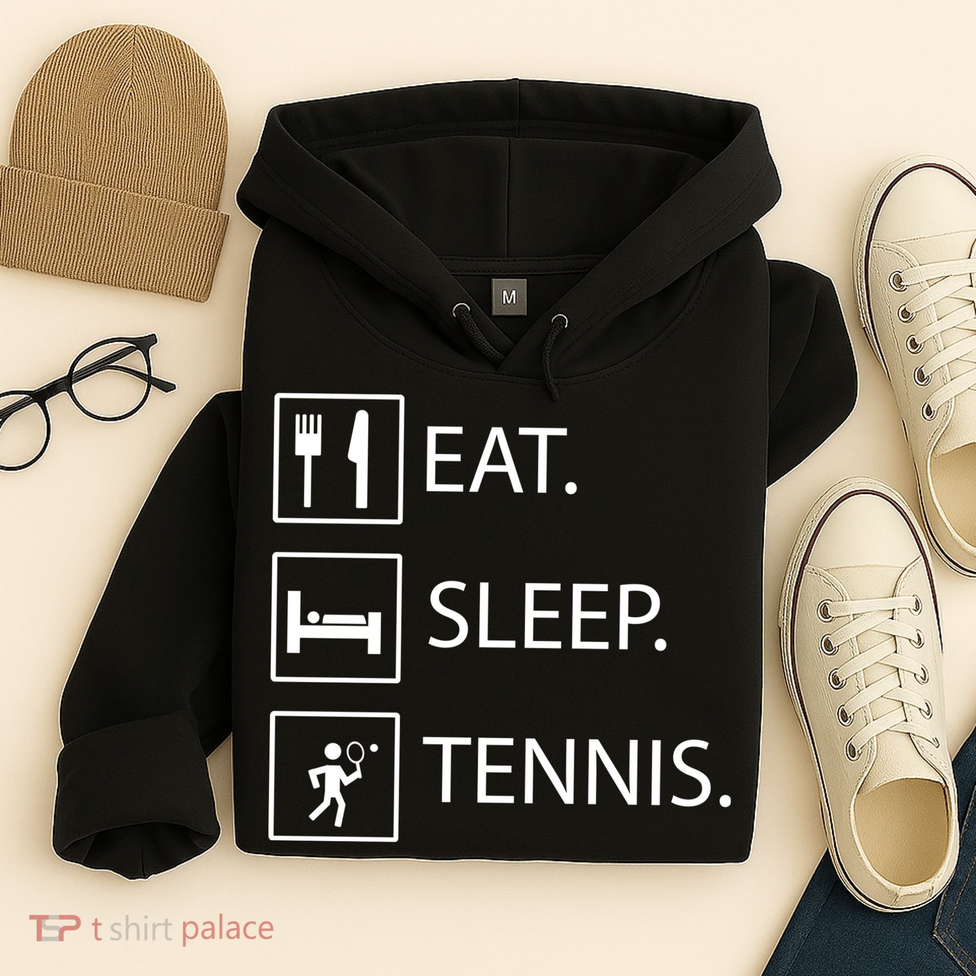 Eat Sleep Tennis Hoodie