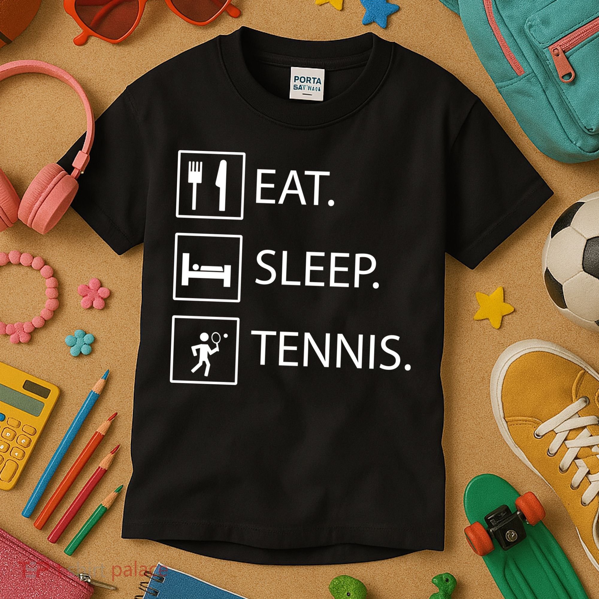 Eat Sleep Tennis Kids T-Shirt