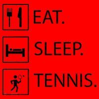 Eat Sleep Tennis Santa Hat thumb 1
