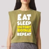 Eat Sleep Victory Royale Repeat Garment-Dyed Women's Muscle Tee thumb 2