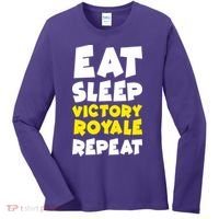 Eat Sleep Victory Royale Repeat Women's Long Sleeve Shirt thumb 0