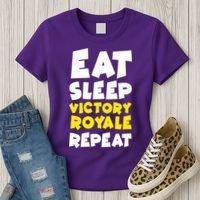 Eat Sleep Victory Royale Repeat Women's T-Shirt thumb 3