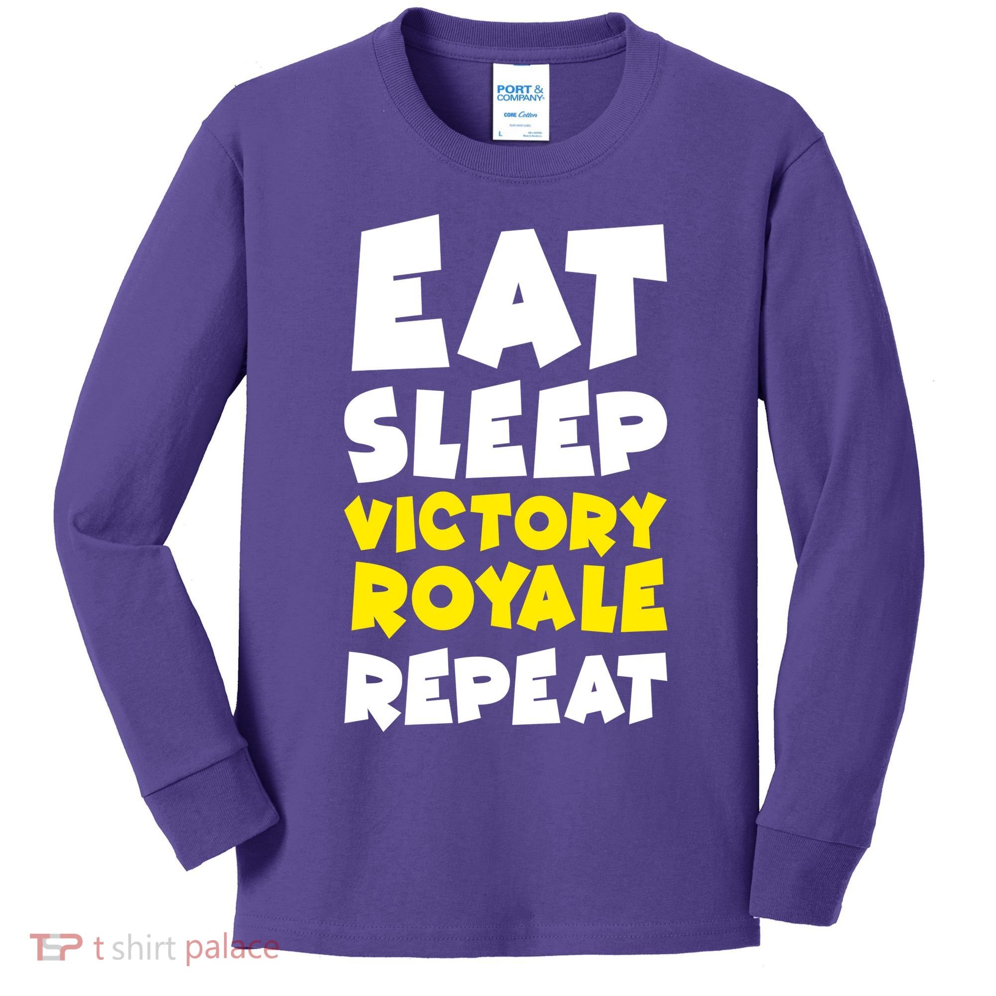 Eat Sleep Victory Royale Repeat Kids Long Sleeve Shirt