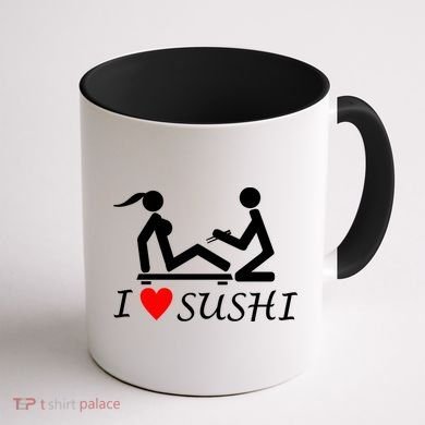 Eat Sushi Coffee Mug back