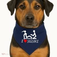 Eat Sushi USA-Made Doggie Bandana thumb 1