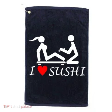 Eat Sushi Golf Towel