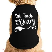 Eat Teach And Be Scary Doggie Tank thumb 0
