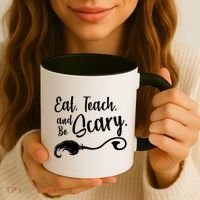 Eat Teach And Be Scary Coffee Mug thumb 3