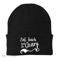 Eat Teach And Be Scary Beanie thumb 0
