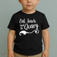 Eat Teach And Be Scary Toddler T-Shirt thumb 2