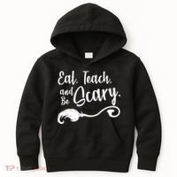Eat Teach And Be Scary Kids Hoodie thumb 0