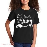 Eat Teach And Be Scary Kids T-Shirt thumb 2