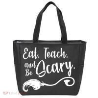Eat Teach And Be Scary Tote Bag thumb 0