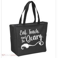Eat Teach And Be Scary Tote Bag thumb 2