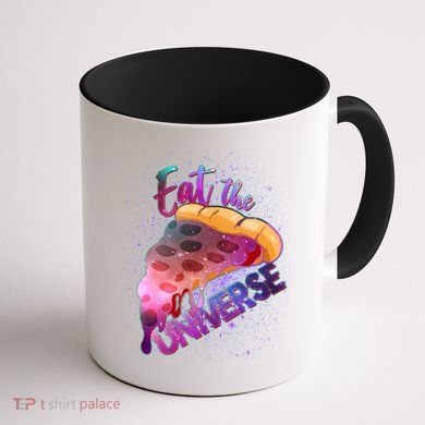 Eat the Universe Galaxy Pizza Coffee Mug back
