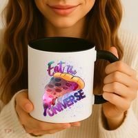 Eat the Universe Galaxy Pizza Coffee Mug thumb 3