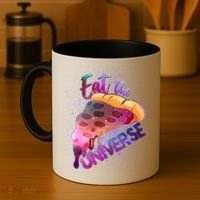 Eat the Universe Galaxy Pizza Coffee Mug thumb 4