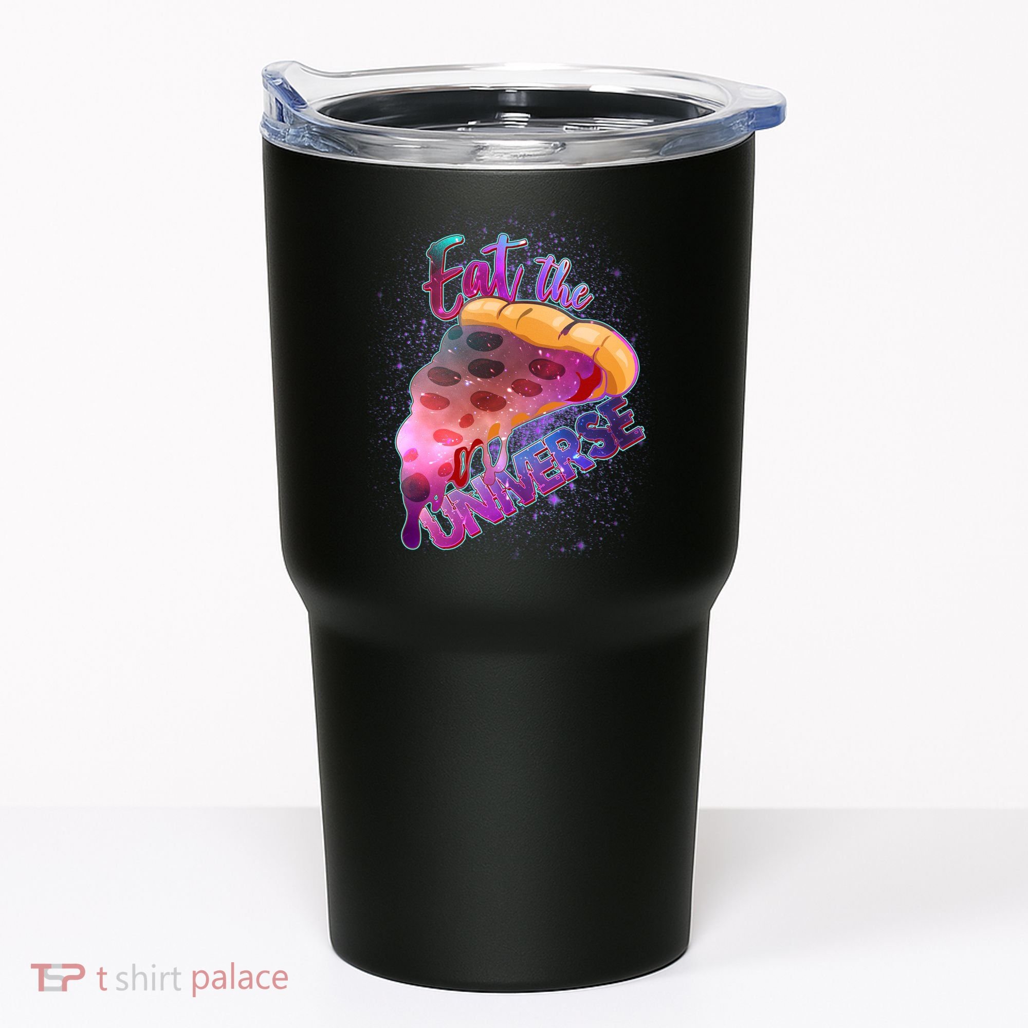 Eat the Universe Galaxy Pizza Tumbler