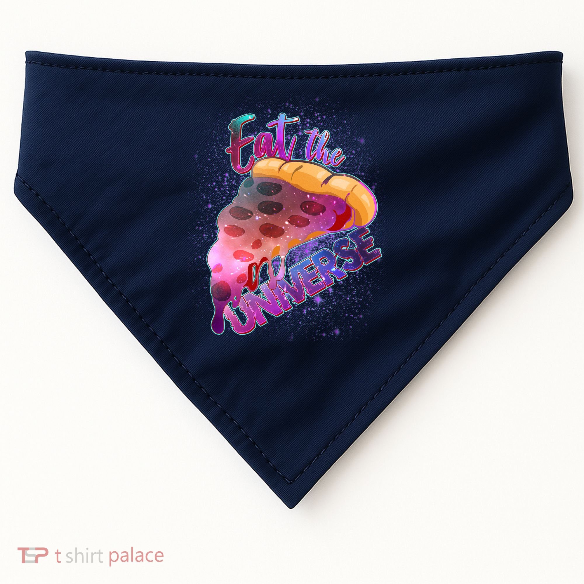 Eat the Universe Galaxy Pizza USA-Made Doggie Bandana