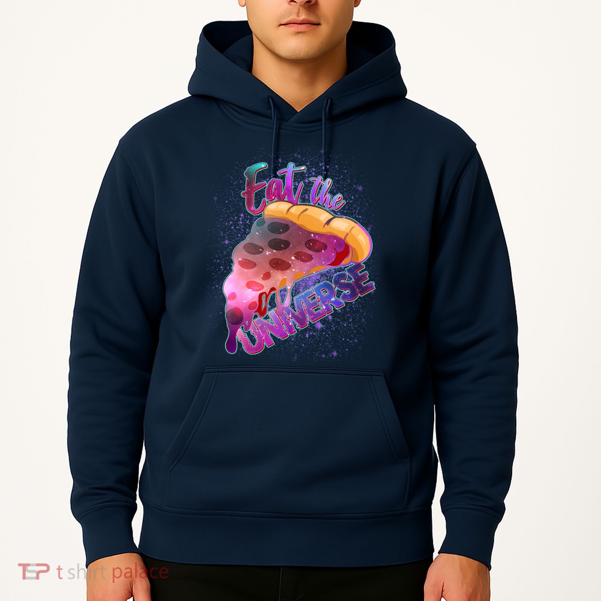 Eat the Universe Galaxy Pizza Hoodie