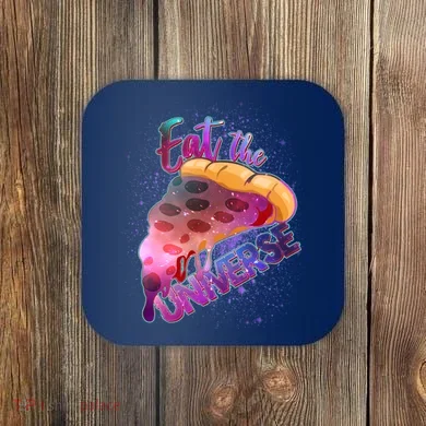 Eat the Universe Galaxy Pizza Coaster