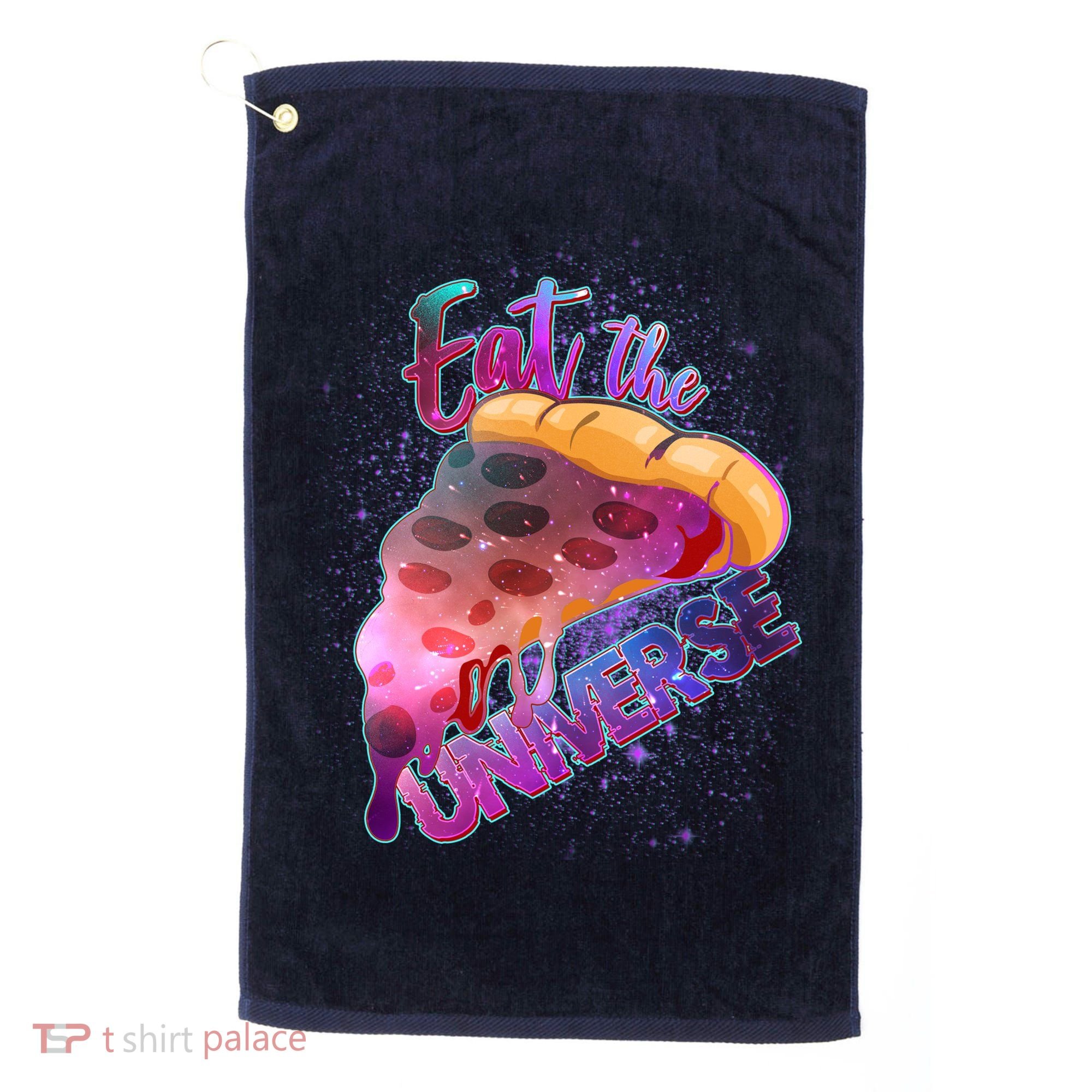 Eat the Universe Galaxy Pizza Golf Towel