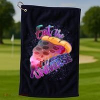 Eat the Universe Galaxy Pizza Golf Towel thumb 1