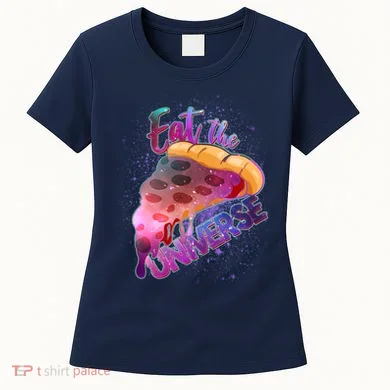 Eat the Universe Galaxy Pizza Women's T-Shirt