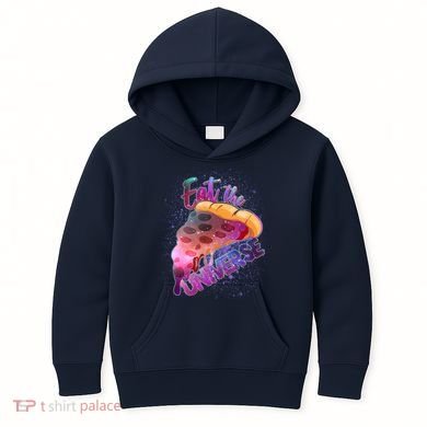 Eat the Universe Galaxy Pizza Kids Hoodie