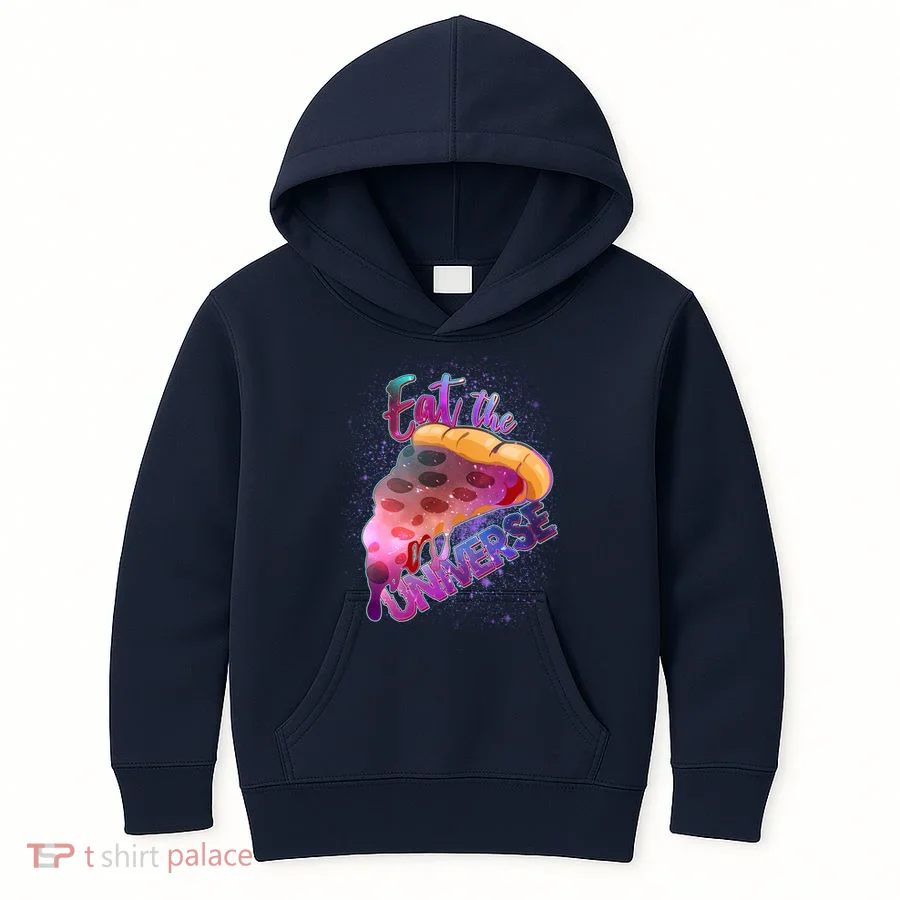 Eat the Universe Galaxy Pizza Kids Hoodie