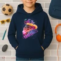 Eat the Universe Galaxy Pizza Kids Hoodie thumb 2
