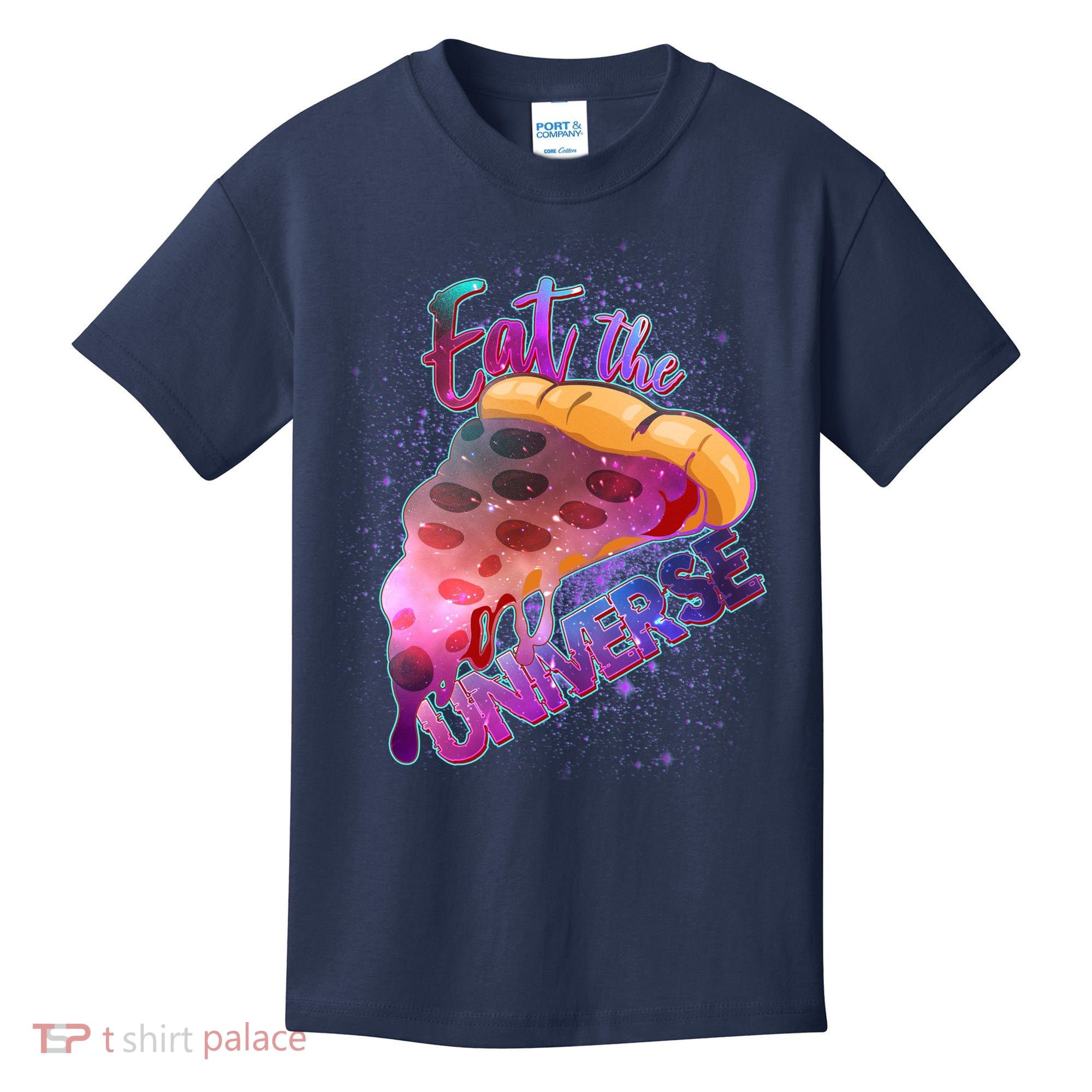 Eat the Universe Galaxy Pizza Kids T-Shirt