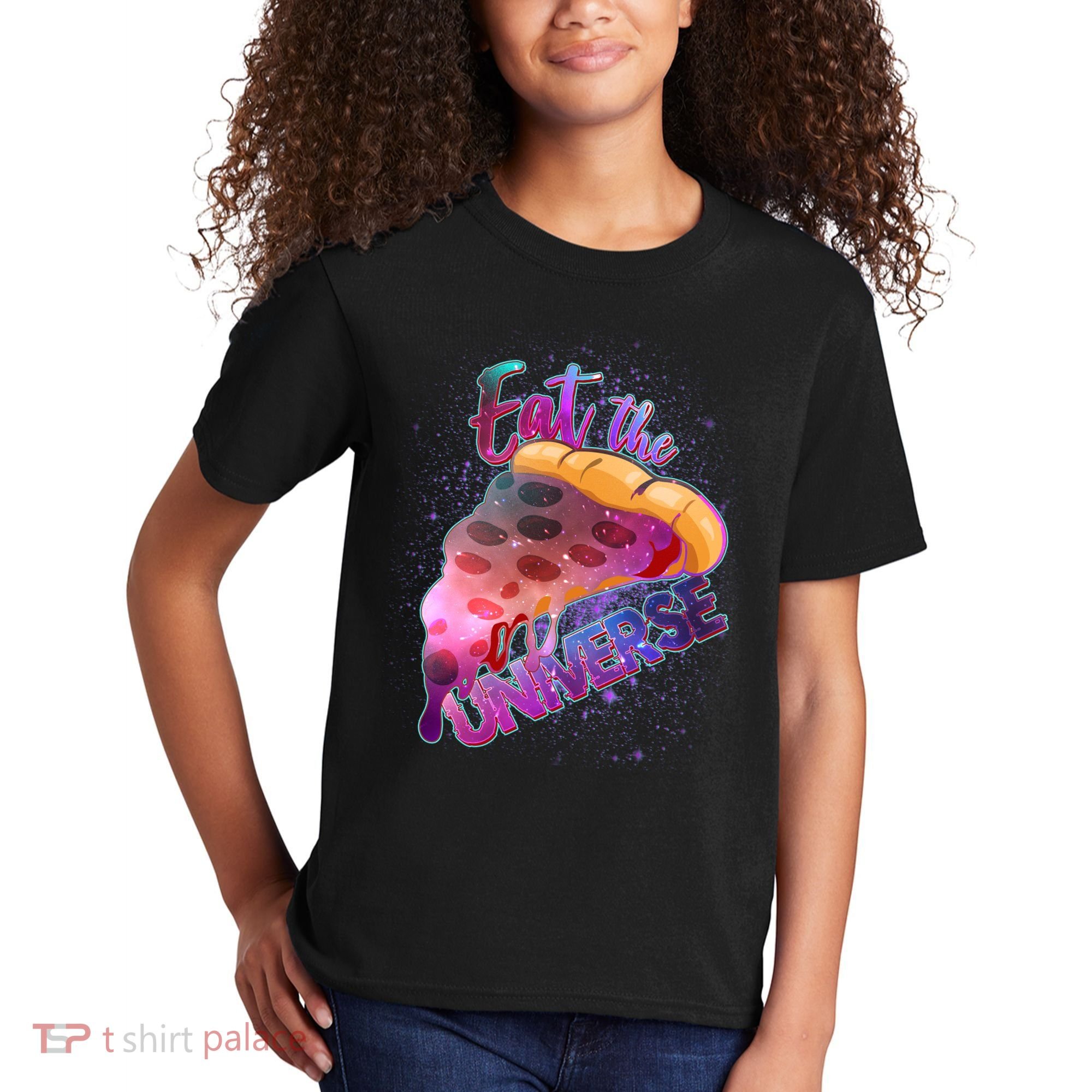 Eat the Universe Galaxy Pizza Kids T-Shirt