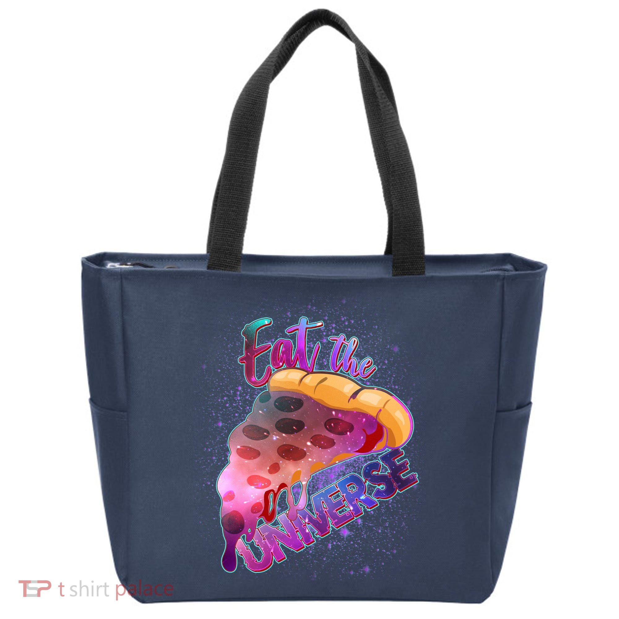 Eat the Universe Galaxy Pizza Tote Bag
