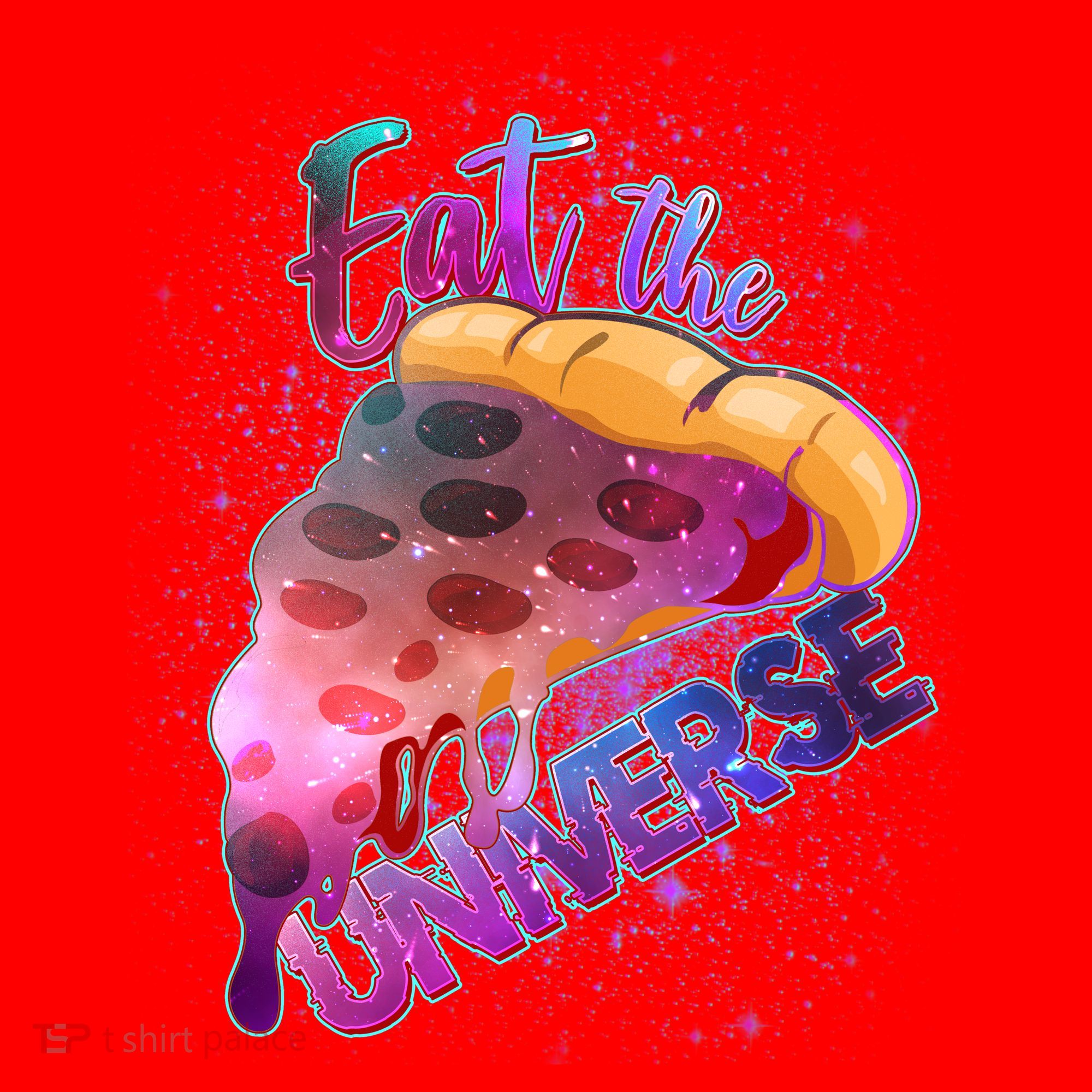 Eat the Universe Galaxy Pizza Santa Hat