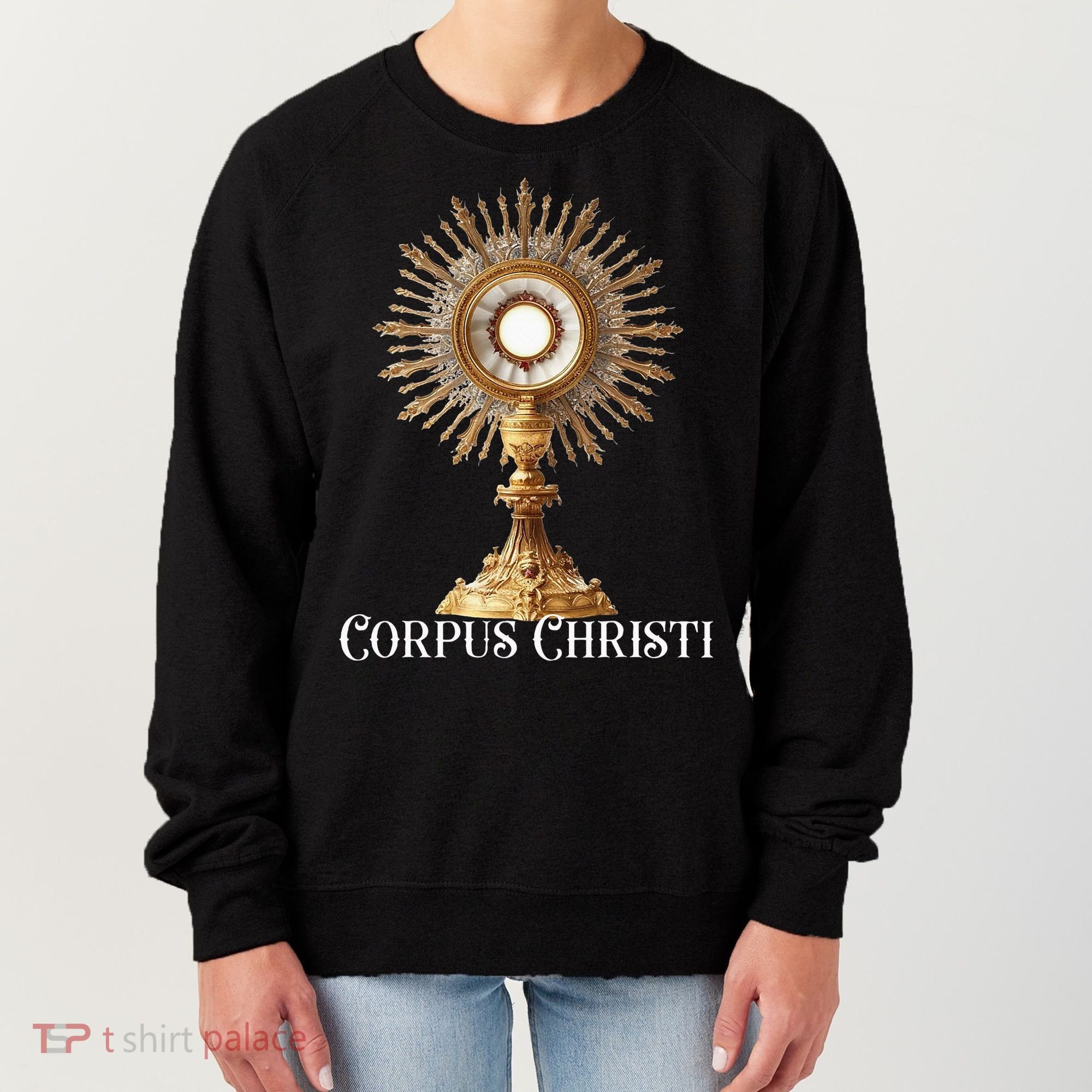 Eucharistic Adoration Traditional Latin Mass Catholic Women's Sweatshirt