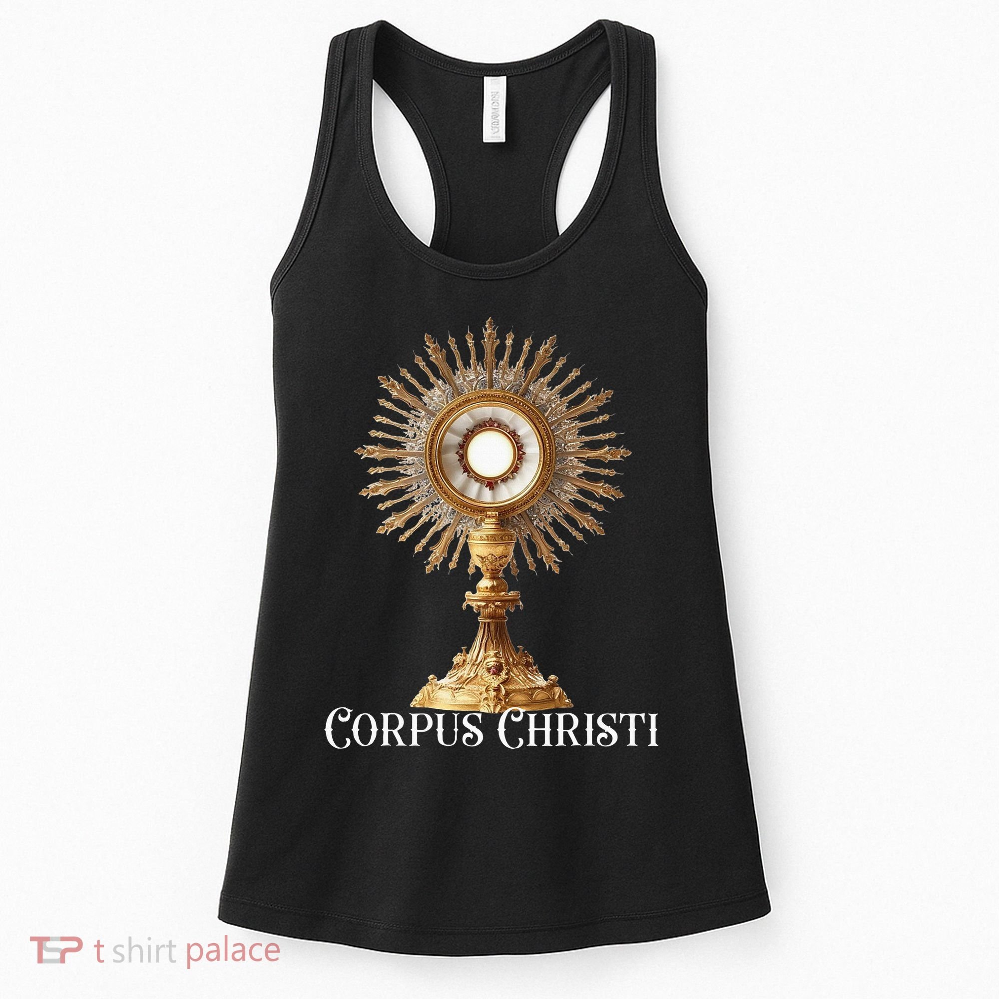 Eucharistic Adoration Traditional Latin Mass Catholic Women's Tank Top