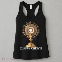 Eucharistic Adoration Traditional Latin Mass Catholic Women's Tank Top thumb 3
