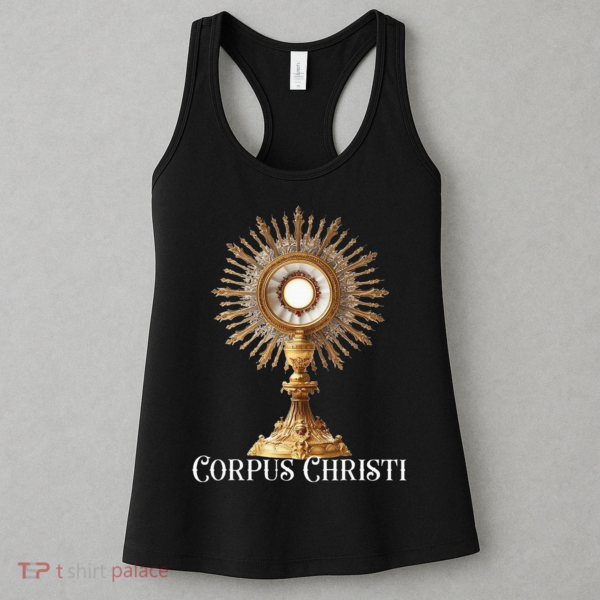 Eucharistic Adoration Traditional Latin Mass Catholic Women's Tank Top