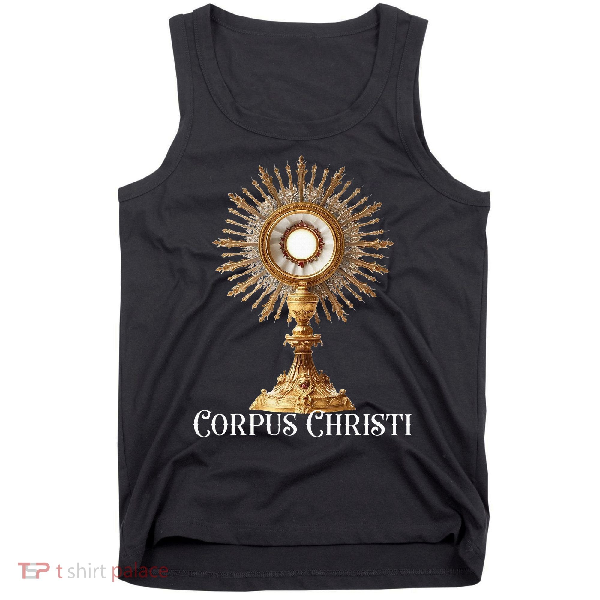 Eucharistic Adoration Traditional Latin Mass Catholic Tank Top