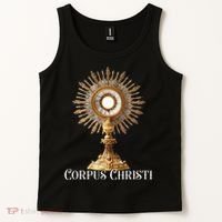 Eucharistic Adoration Traditional Latin Mass Catholic Tank Top thumb 2
